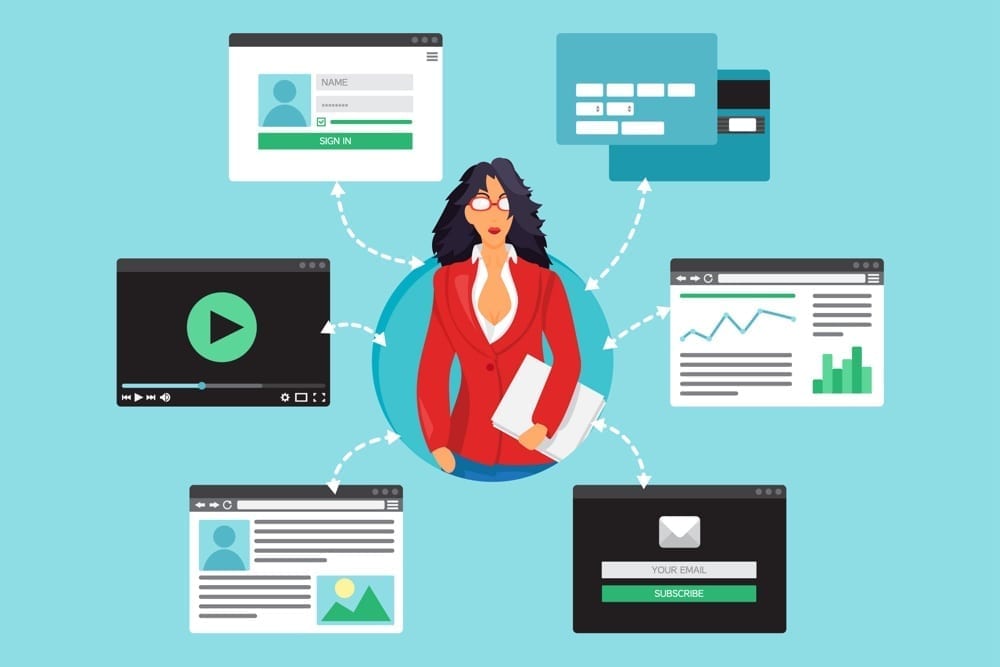 Online course illustration