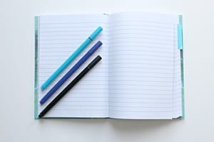 Notebook and pen
